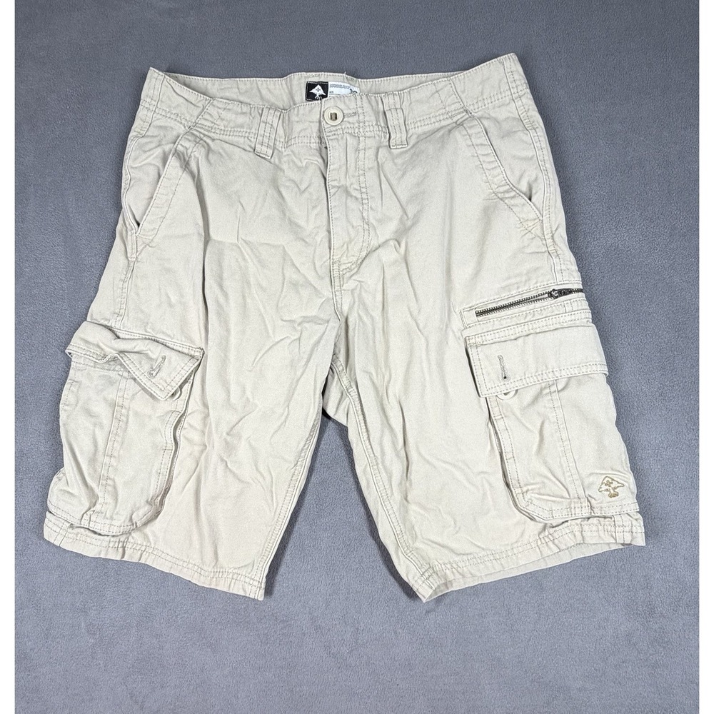 LRG Lifted Research Group Cargo Shorts Mens 32 Brown Utility Ripstop Streetwear